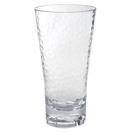Front of the House AHB003CLT23 Drinkwise 18 oz. Hammered TRITAN® Plastic Highball Glass - 12/Pack