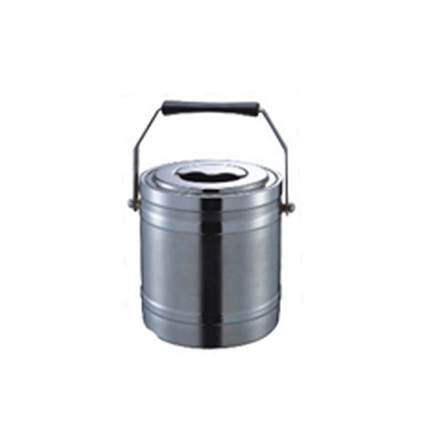 Hand-held Straight Double Ply Stainless Steel Ice Bucket