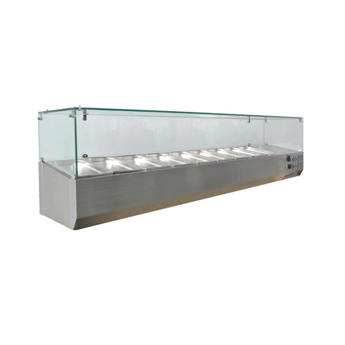 1.5m Glass Cover Static Cooling Countertop Display