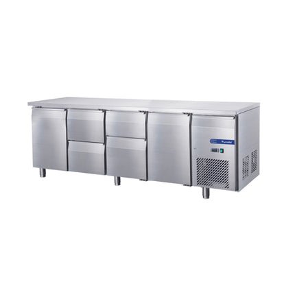 2 Doors 4 Drawers Fancooling Undercounter Chiller