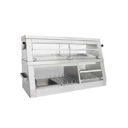 1.5m 2-Layer Countertop Display Warmer