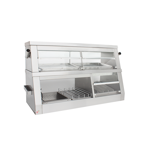 1.5m 2-Layer Countertop Display Warmer