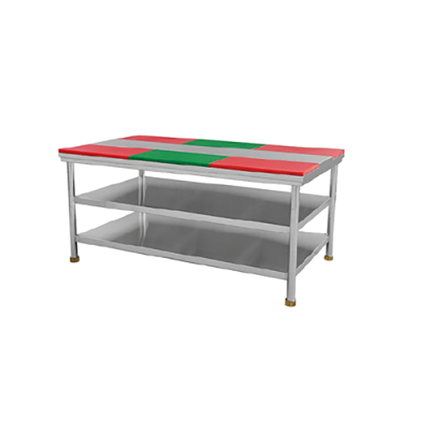 1.8m Stainless Steel Chopping Board Work Bench With 2 Layers Under Shelf