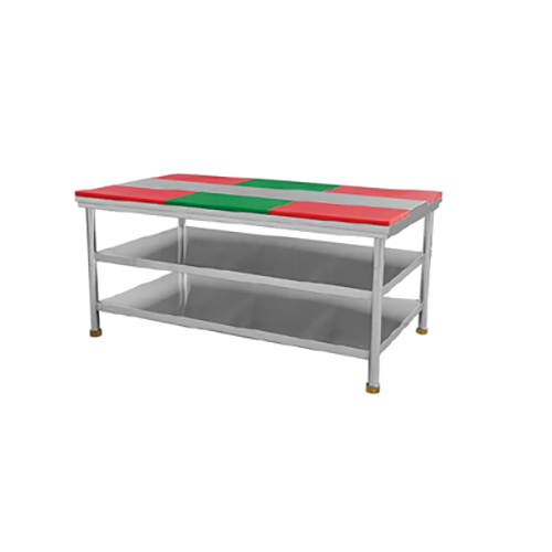 1.8m Stainless Steel Chopping Board Work Bench With 2 Layers Under Shelf