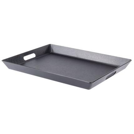 GET RST-1522-BK 20" x 15" Black Plastic Non-Skid Room Service Tray