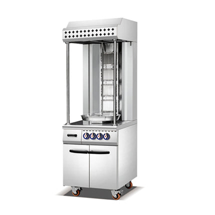 Single Row Electric Shawarma Machine with Cabinet