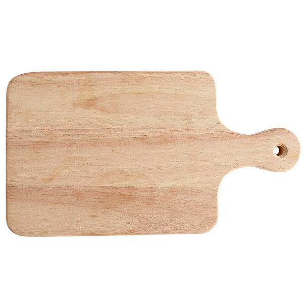 Choice 9 1/2" x 7 1/2" Wooden Serving / Cutting Board with 4" Handle