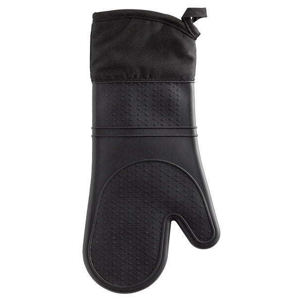 Black Silicone Oven Mitt