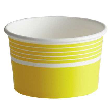 Yellow Paper Frozen Yogurt / Food Cup - 1000/Case