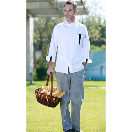 Black & White Pants With Half Elastic Band