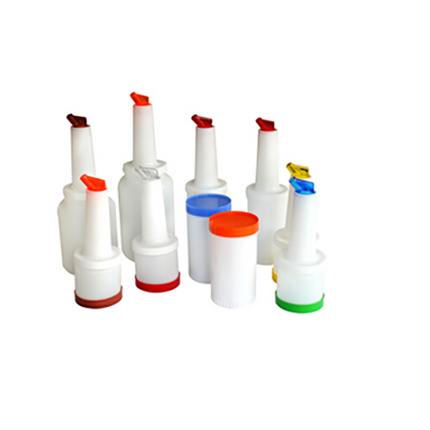 Bottle Pourer 1 Ltr with Spout and Lid           Polyethylene