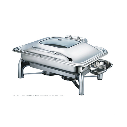 Full Size Chafing Dish W/Glass Window Lid