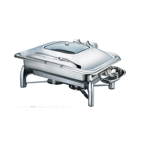 Full Size Chafing Dish W/Glass Window Lid