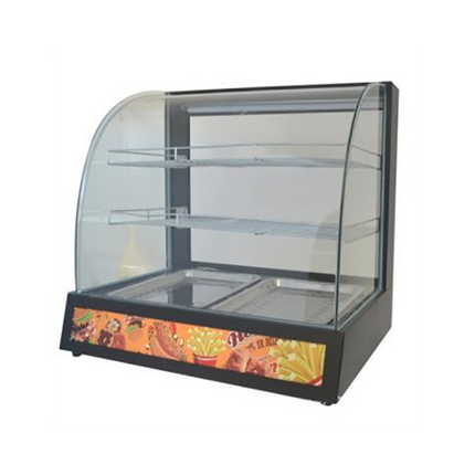 Curved Glass Warming Showcase