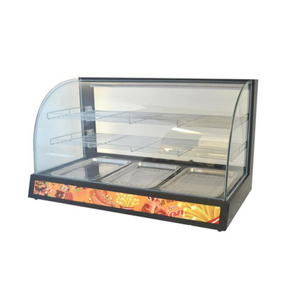 Curved Glass Warming Showcase