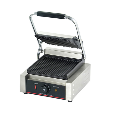 Single Head Top & Bottom Both Grooved Panini Grill