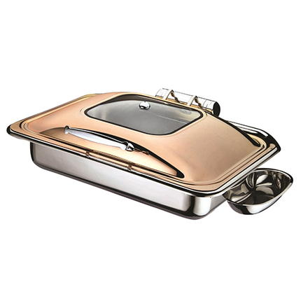 Full Size Chafing Dish W/Glass Window Lid