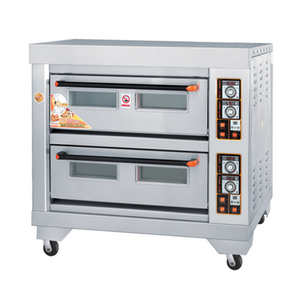 Gas Oven 2-Layers 4-Trays with stratified temperature control