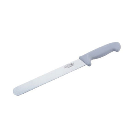 Bread Knife With White Plastic Handle