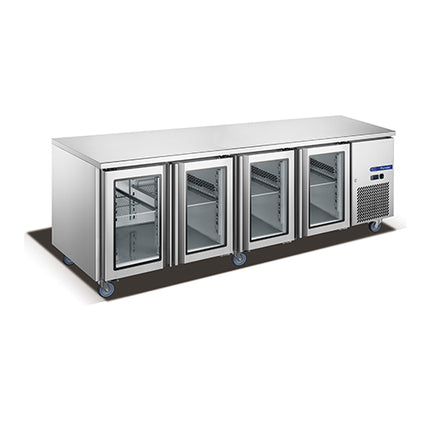 4 Glass Doors Fancooling Undercounter Chiller