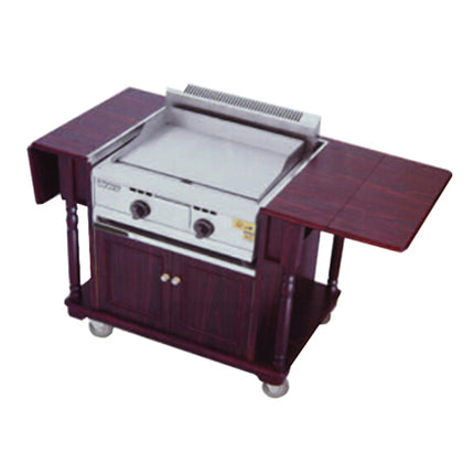 Mobile Teppanyaki Cooking Cart