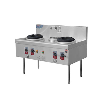 1500 Wok Stove With 2-Burner And1-Warmer