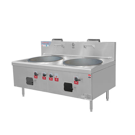 φ800 Wok Stove With 2-Burner