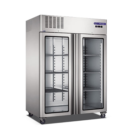 2 Glass Doors  Fancooling Upright Freezer