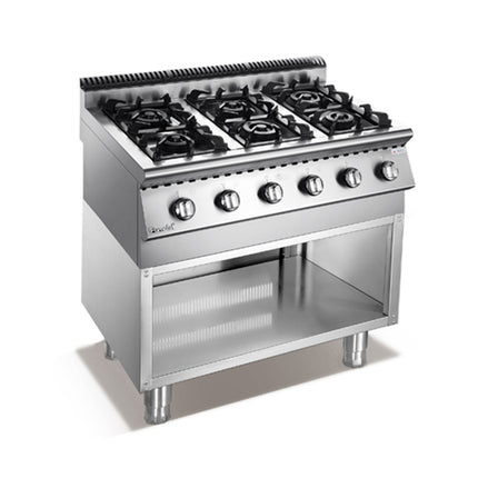 X Series Gas Range 6-Burner With Open Cabinet