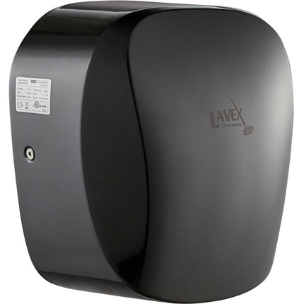 Black Stainless Steel High Speed Automatic Hand Dryer with HEPA Filtration - 110-130V, 1450W