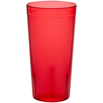 Choice 20 oz. Red SAN Plastic Pebbled Tumbler - 12/Pack