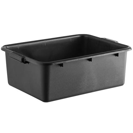 20" x 15" x 7" Black Polypropylene Bus Tub, Bus Box