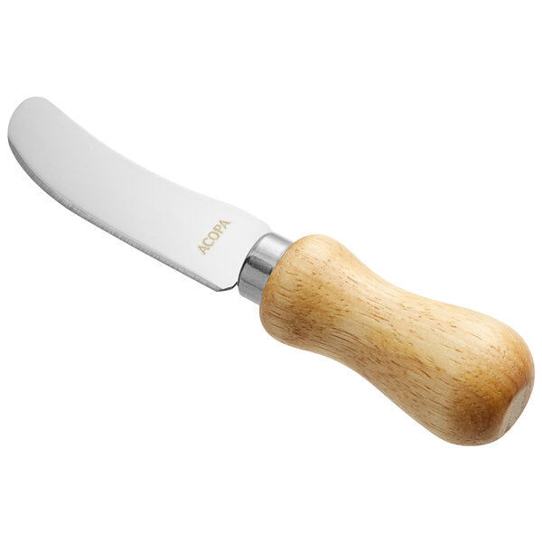 Stainless Steel Soft Cheese Spreader with Wood Handle