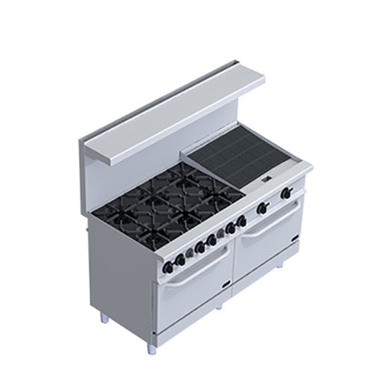 Max series 6-Burner Gas Range & Charbroiler With Oven