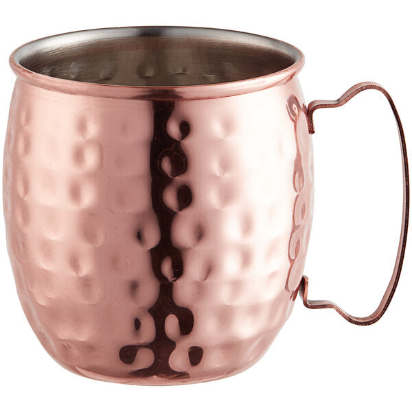 Acopa Alchemy 16 oz. Hammered Copper Moscow Mule Mug - 12/Pack