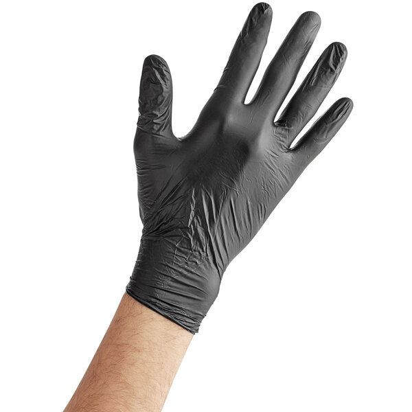 Free Disposable Black Hybrid 3 Mil Thick Gloves - Extra Large - Case of 1000 (10 Boxes of 100)