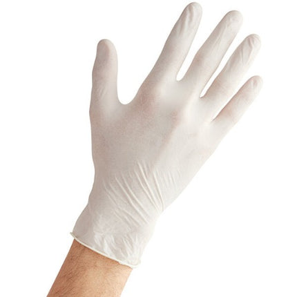 Free Disposable Latex Gloves for Foodservice - Large - Case of 1000 (10 Boxes of 100)