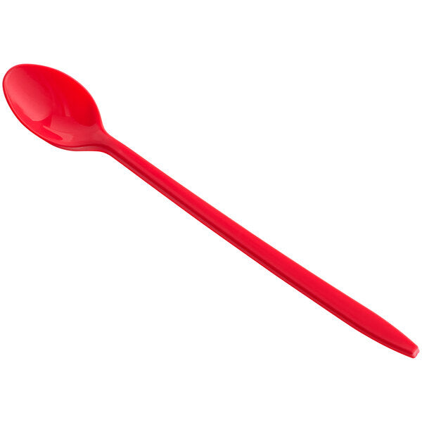 Red Plastic Soda / Sundae Spoon - 1000/Case