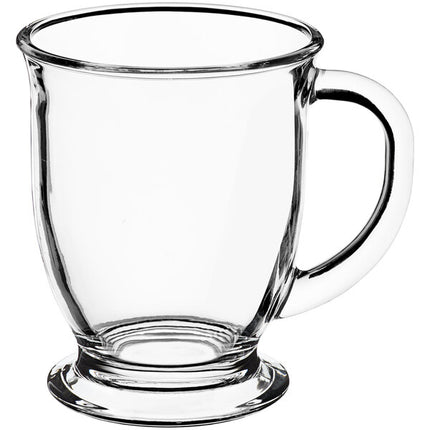 Acopa 16 oz. Customizable Clear Glass Cafe Mug - 12/Case