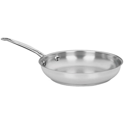 Chef's Classic 10" Stainless Steel Frying Pan with Aluminum-Clad Bottom 722-24WH