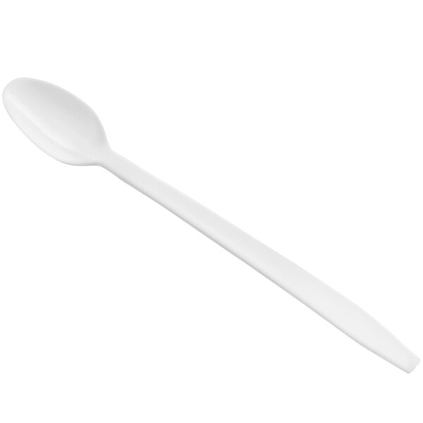 White Plastic Soda / Sundae Spoon - 1000/Case