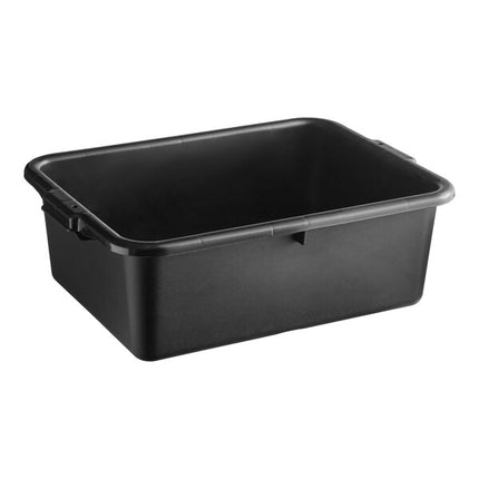 20" x 15" x 7" Black Heavy-Duty Polypropylene Bus Tub / Food Storage Box