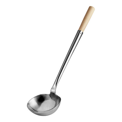 Large Wok Ladle with 15" Wood Handle