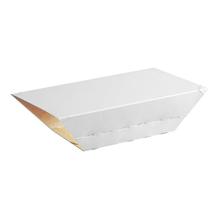 White Kraft Paper Food Sleeves for 3 lb. Food Trays - 250/Case