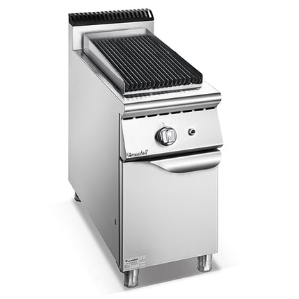 900 Series Half Gas Lava Rock Grill With Cabinet