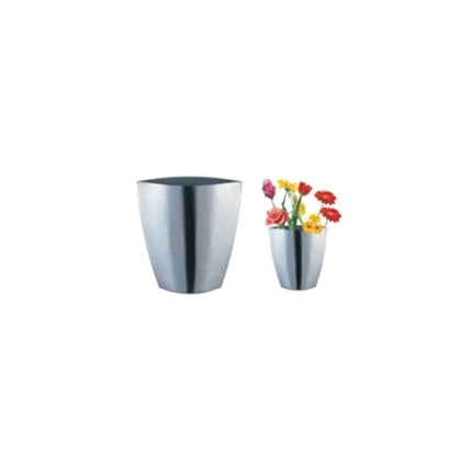 Stainless Steel Oblate Vase