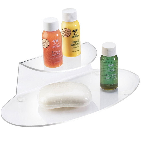 Cal-Mil 809-12 Clear One Shelf Amenity Tray - 9 3/4" x 4 1/2" x 2 1/2"