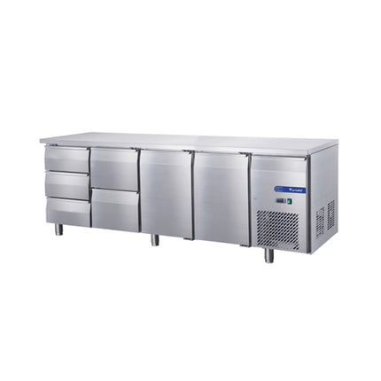 2 Doors 5 Drawers Fancooling Undercounter Chiller