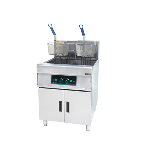 56L 2-Tank 2-Basket Electric Open Fryer with Knob Control