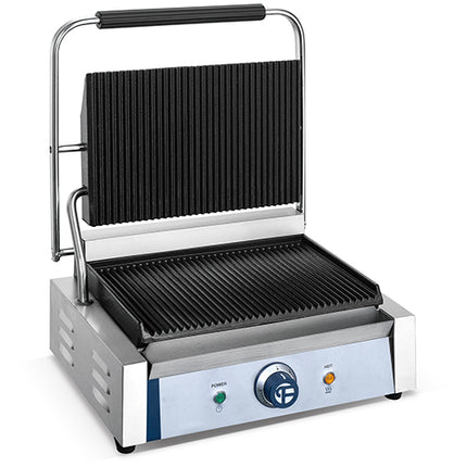 Single Head Top & Bottom Both Grooved Panini Grill